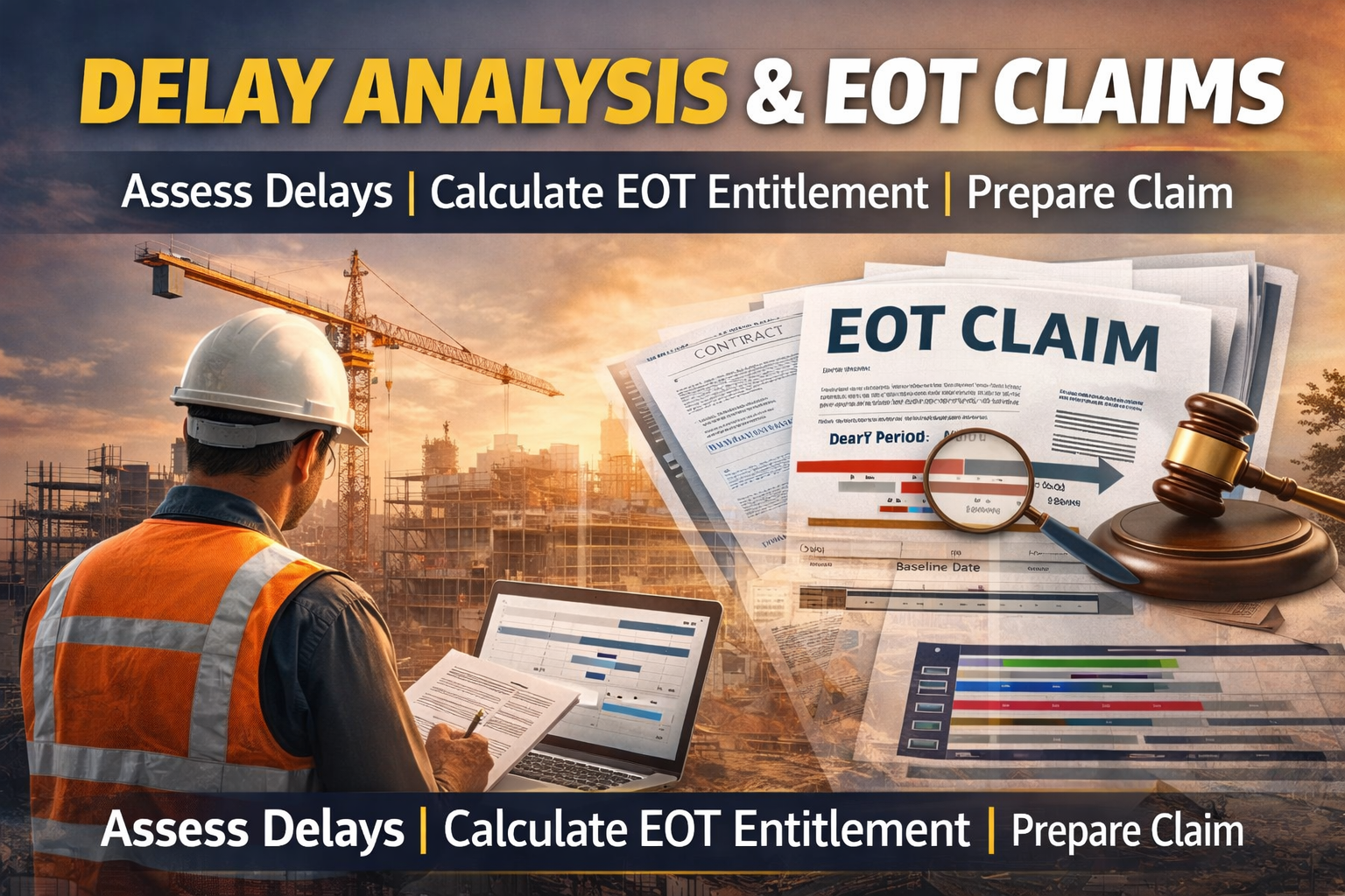 Delay Analysis and Extension of Time (EOT) Claims Training for Construction Projects